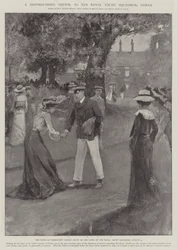 Ein angesehener Besucher des Royal Yacht Squadron, Cowes